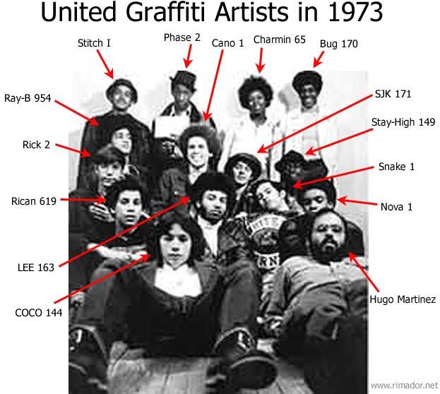 Hip hop timeline 1960s-1970s 45 United Graffiti Artists named 1973