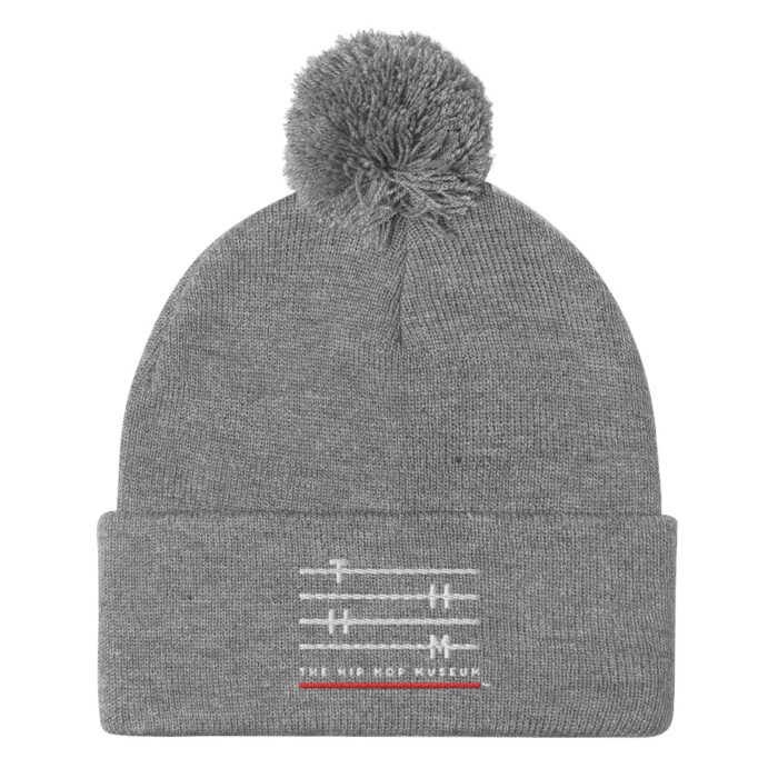 pom pom knit cap heather grey front 66fdaae17eeab